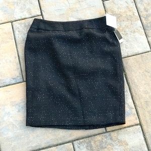 Nine West black sequin pencil skirt 12